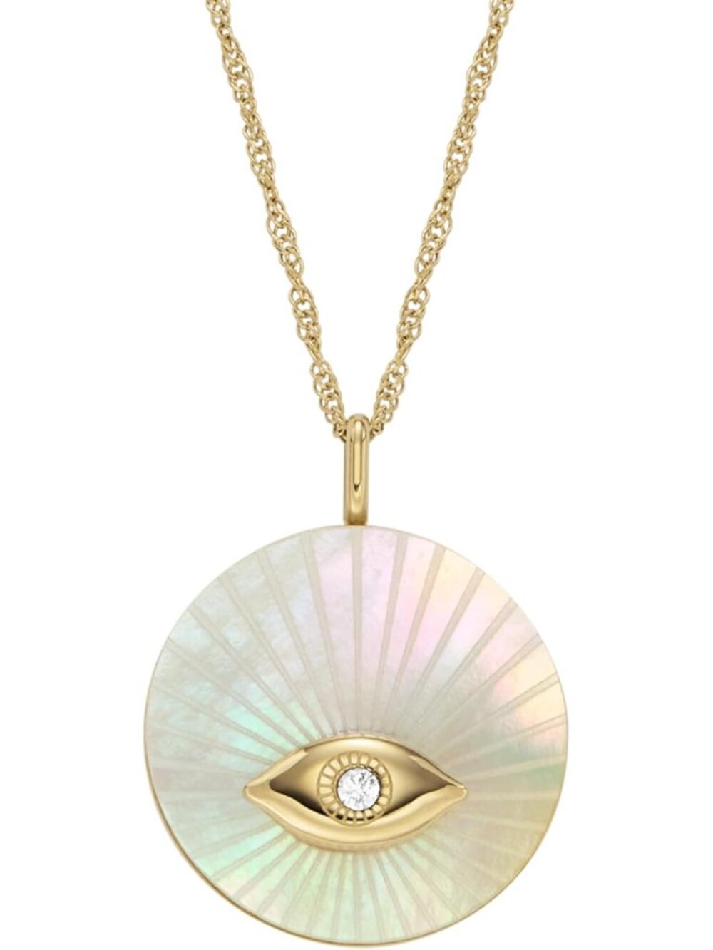 Women's Gold-Tone Stainless Steel Pendant Chain Necklace for Women